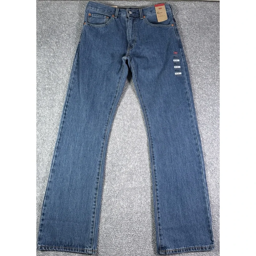 NWT Levis 517 Jeans Mens 34x34 Blue Bootcut Cowboy Rodeo Medium Wash Denim Jeans